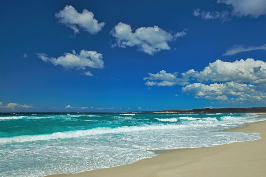 Beach town coastline